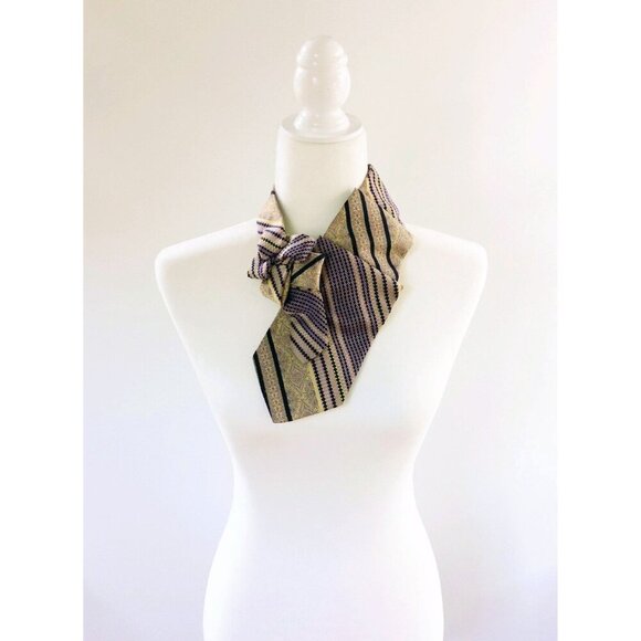 Ogsplosh - Purple And Gold Ascot - Sustainably Made - Women's Tie - NEW - Picture 7 of 8